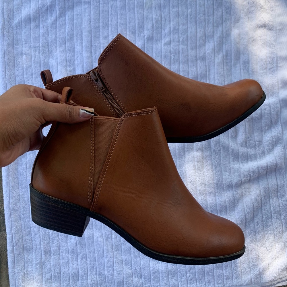 Brown ankle boots